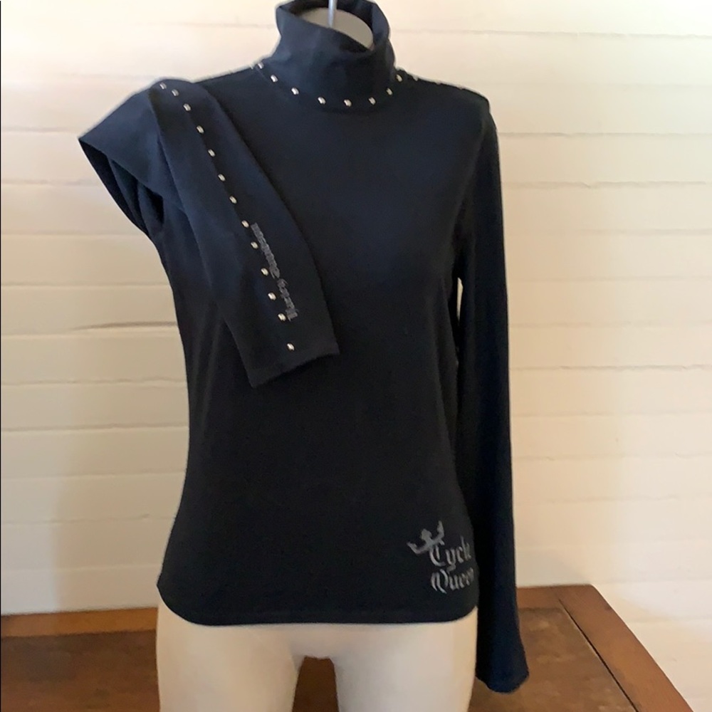 Harley Davidson studded long sleeve turtleneck.